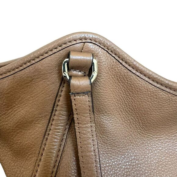 Tory Burch Amanda Tan Camel Leather Easy Tote Shoulder Bag Tote - Picture 3 of 16